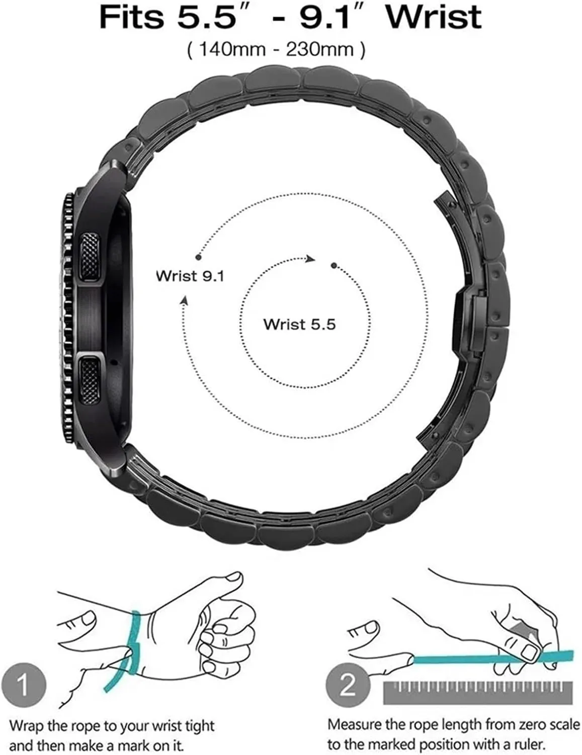 Quick Release Stainless Steel Watch Strap Men's And Women's Watch Wristband cardiac criterion grinder 22mm 20mm Band 