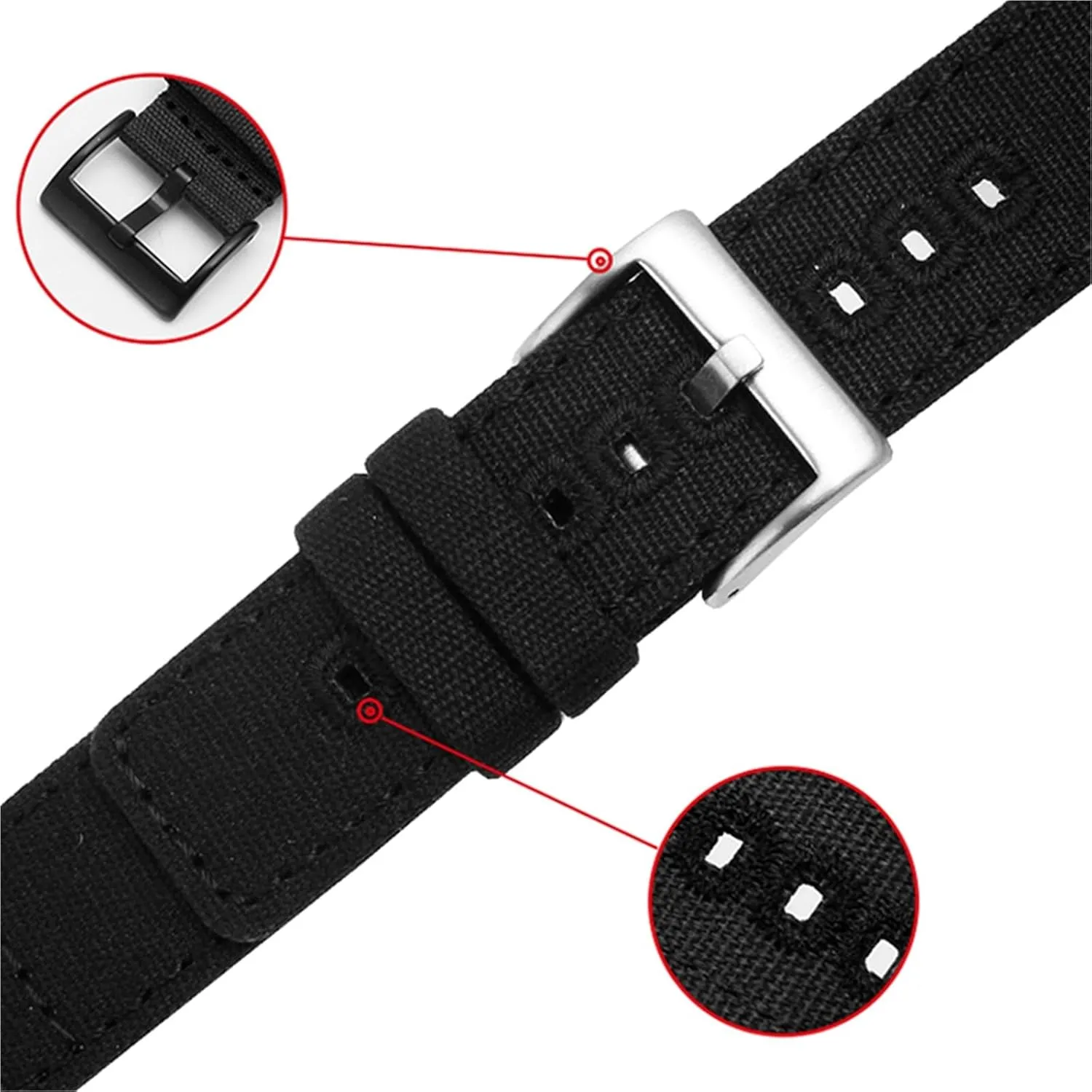 Quick Release Watchband Men Women Universal Strap Canvas Watch Band Replacement Strap 18mm 19mm 20mm jurassic 22mm 