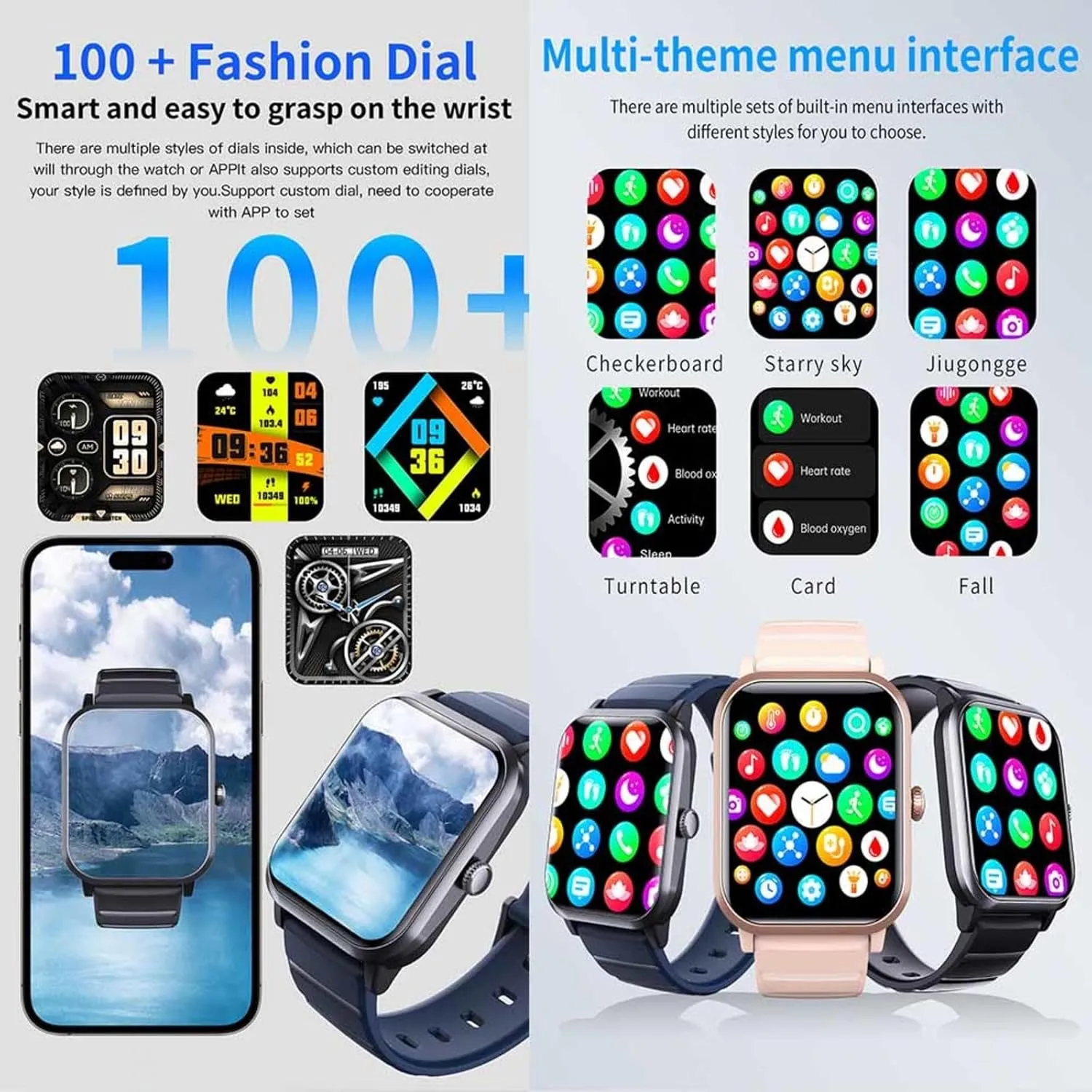 Rate 1.9" Small Smart Watch Vital Festive Gift F330604,Blue 2025 Smart Watches brave desolate for Women - Heart 
