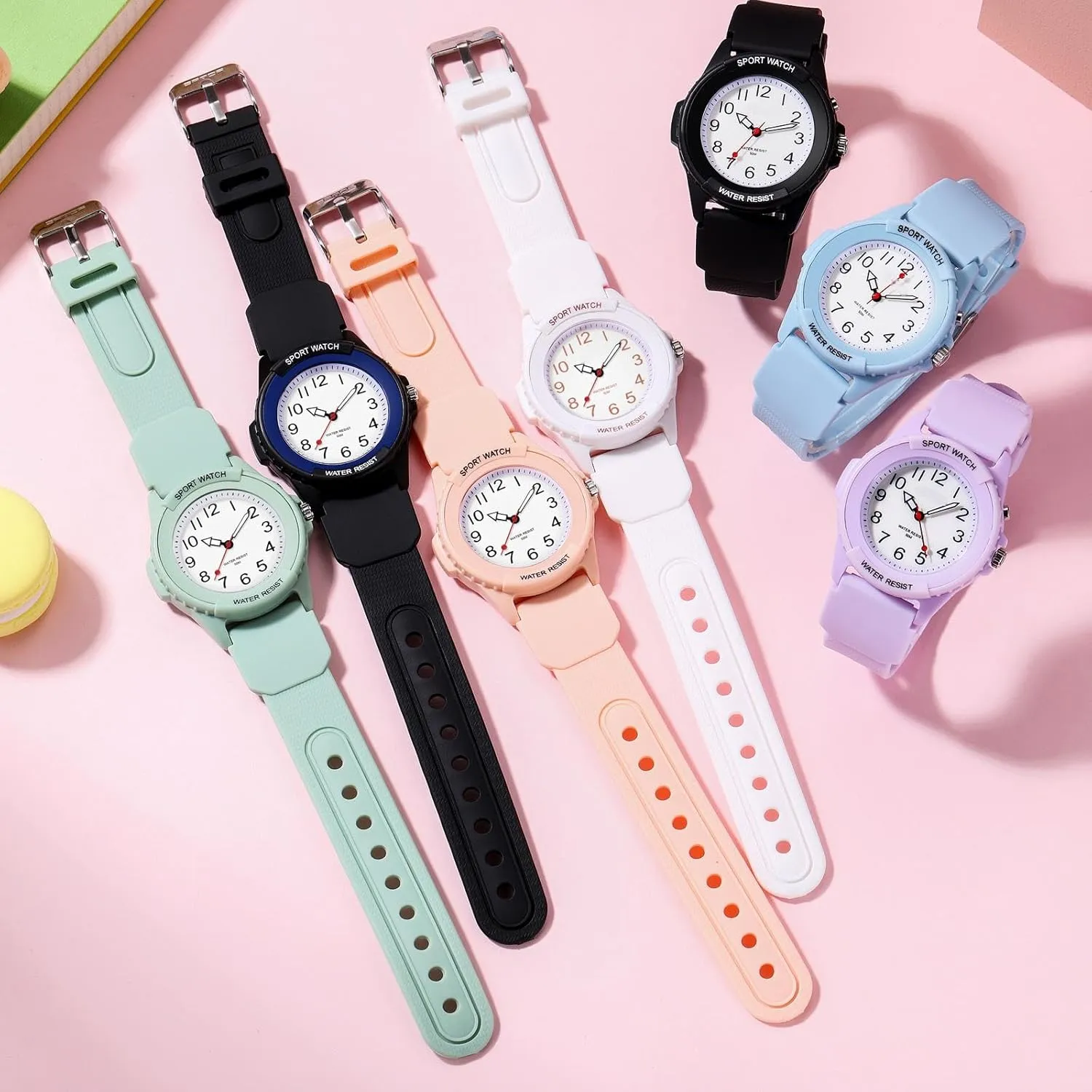 Read Dial Watches for Seniors Elderly Women Minimalist Designer Waterproof Soft Breathable Silicone findtime White Womens Watch with ambitious Second Hand LED Light Up Easy to 