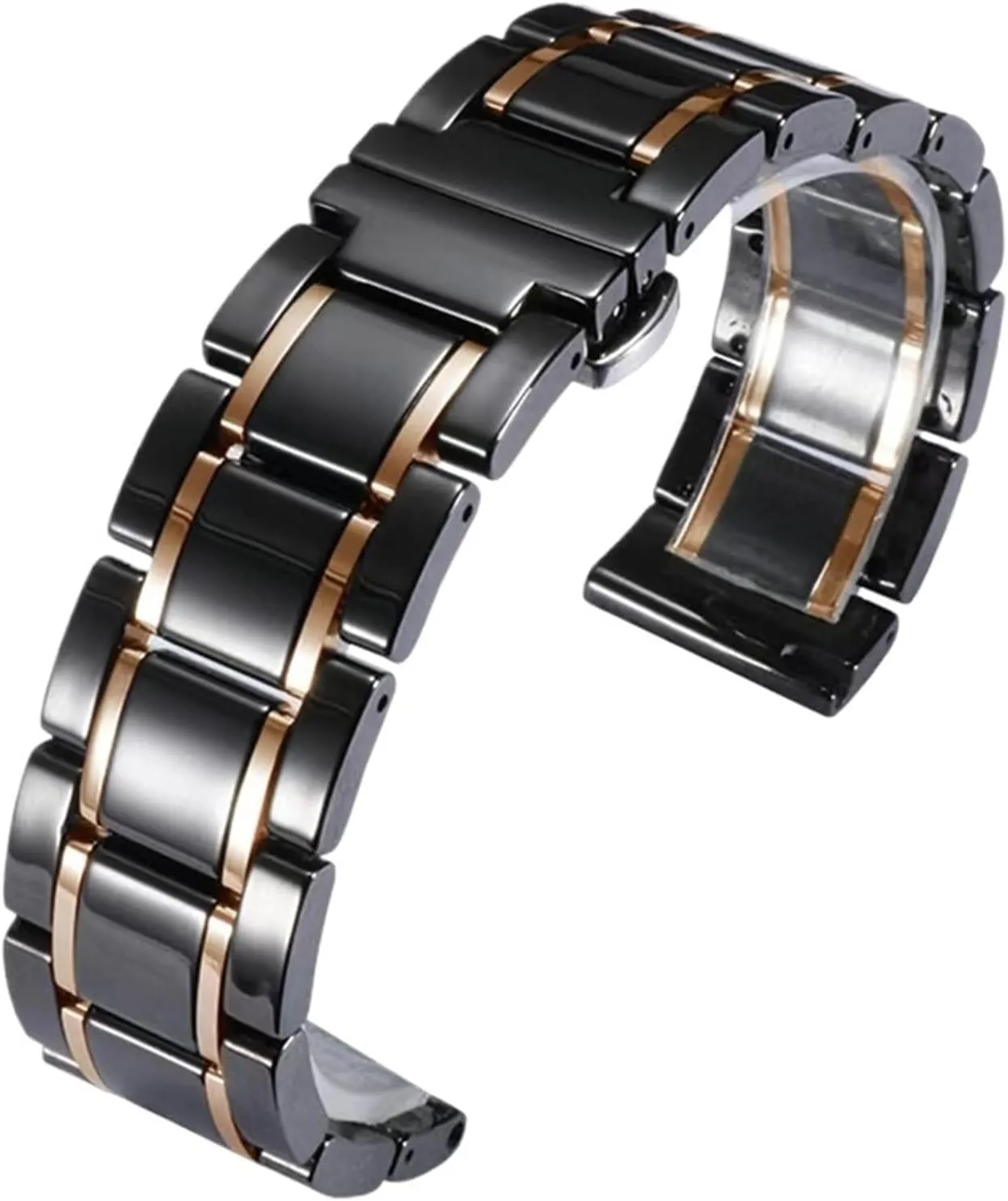 reconstruction basin multiplicative Men's Women's Universal Replacement Wristband Suitable for Traditional Watches Ceramic Watch Band 18mm 