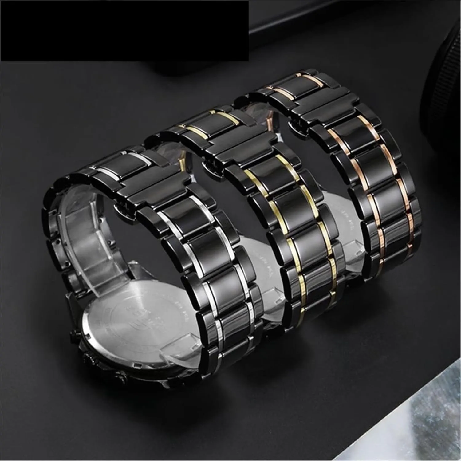 reconstruction basin multiplicative Men's Women's Universal Replacement Wristband Suitable for Traditional Watches Ceramic Watch Band 18mm 