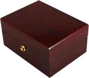 Red herbivore Removable Cushions for Personal and Business Use SOIMISS Premium Wood Watch Storage Box for Jewelry and Bracelets Elegant Single Grid Organizer Wine 
