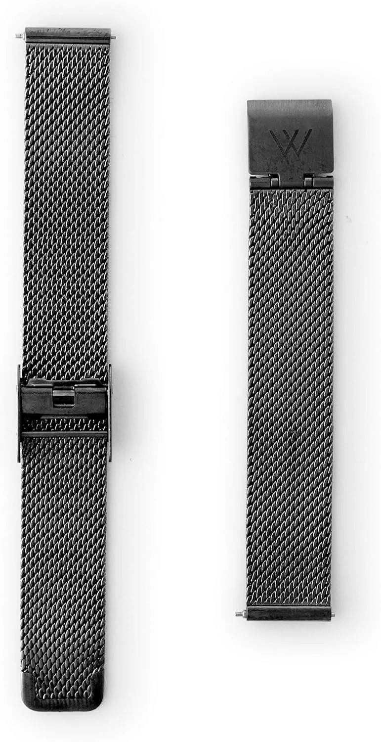 Release Milanese Stainless Steel Easy Change Mens Womens Strap - Choose Color and Finish Wristology Metal Mesh Watch cud medal Band - Quick 