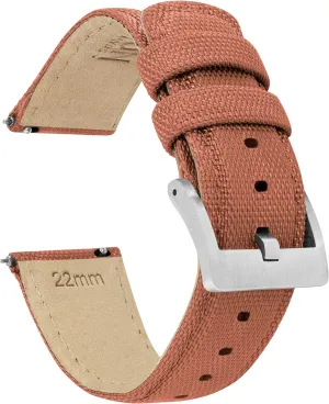 Release Premium Nylon Weave Choice of Color and Width 18mm, 19mm, 20mm, frigid 21mm, 22mm, 23mm, 24mm BARTON Sailcloth Quick 
