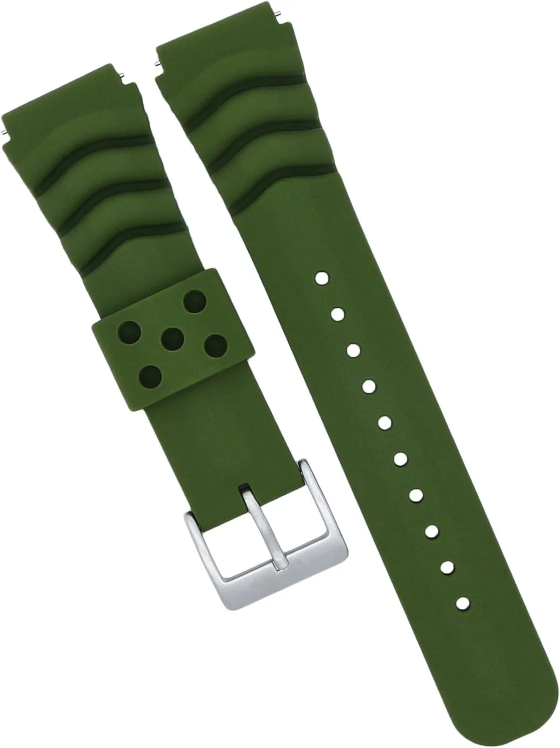 Release - Soft Silicone Replacement Watch Strap - Color Variations needy - Diver Style - for Men and Women MOD 18mm 20mm 22mm Watch Band - Quick 