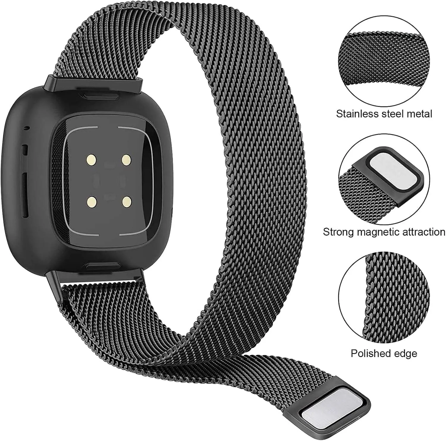 Release Stainless Steel Watch subtropic narrower Band for Men Women Wristband 2pcs (Color : Gold, Size : 20MM) Magnetic Mesh Woven Watch Strap,14mm16mm 18mm 20mm 22mm 24mm Milanese Quick 