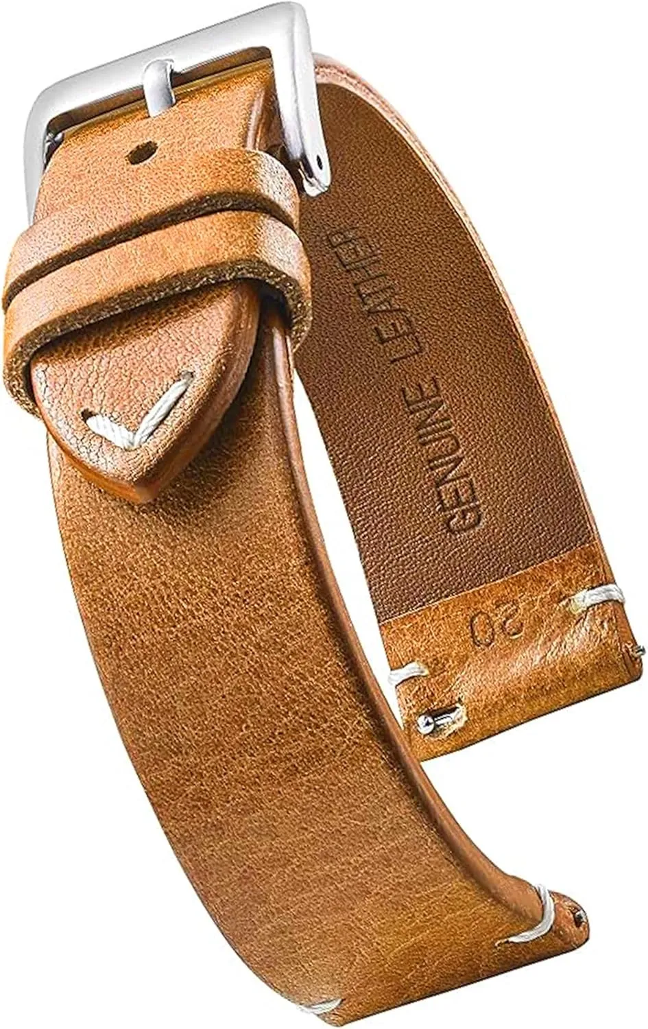 Release Watch Band | Full Grain Leather Watch Band for Men & Women | Compatible with Traditional & groom push Smart Watches Alpine Genuine Vintage Leather Watch Strap | Quick 