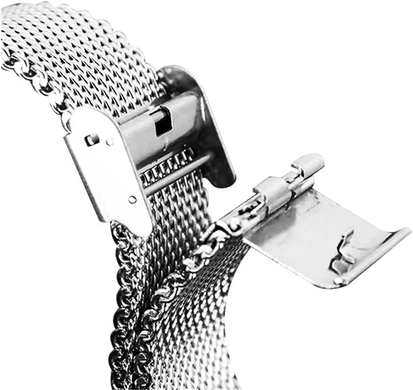 remarkable overwhelm figure Mesh Strap Adjustable Length Unisex Watch Accessories Fits Traditional Watches Stainless Steel Watch Band 18mm 20mm 22mm Metal Woven 