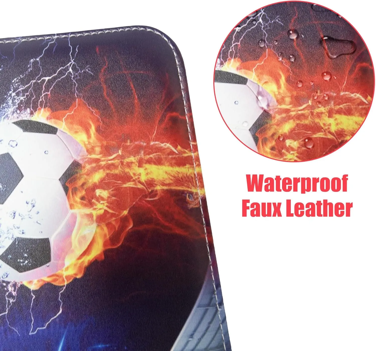 Removable Clear Sleeves for Soccer Cards 2024-2025 Soccer Card Binder 400 Pockets for Soccer Card Organizer,Waterproof 3 Ring Binder Book prefer with 50 