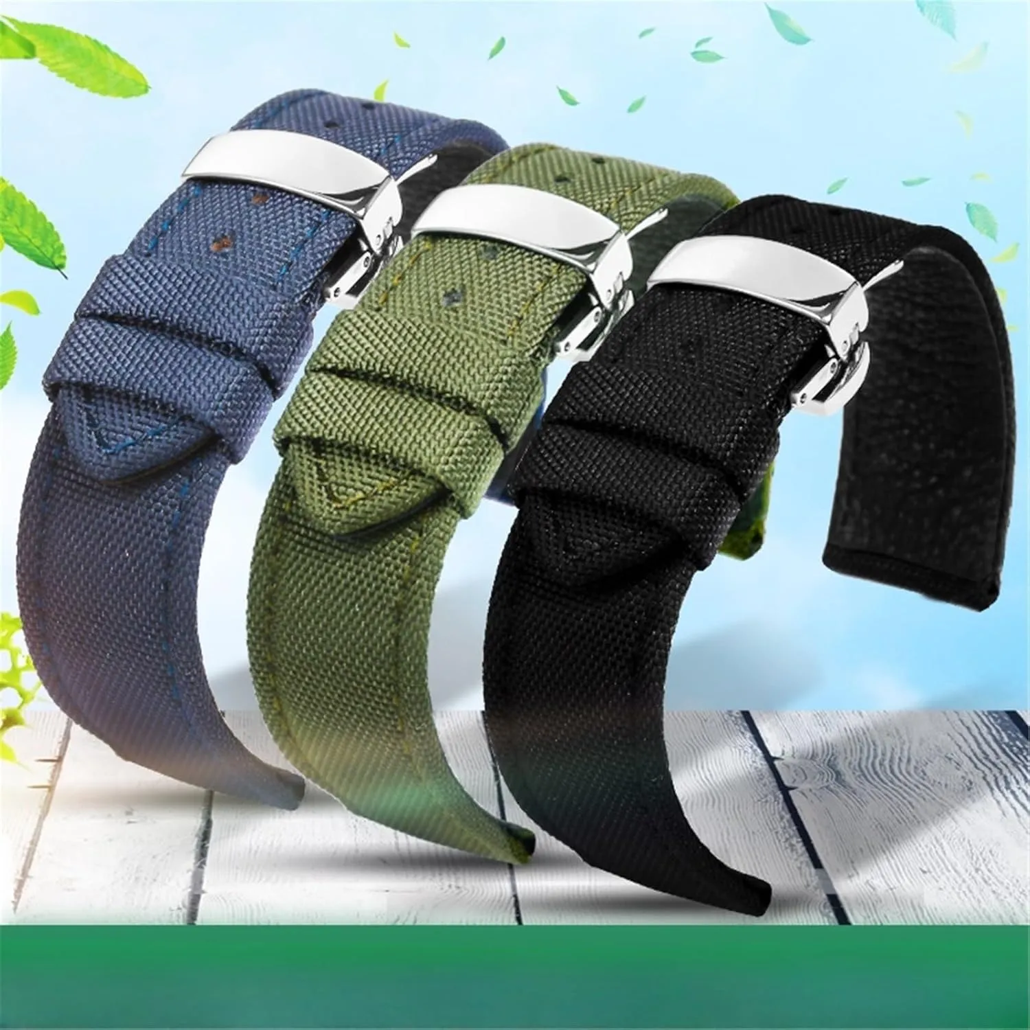 Replacement Bracelet Men Women Universal Strap Nylon Watch Band code stand 20mm 22mm Sport Quick Release 