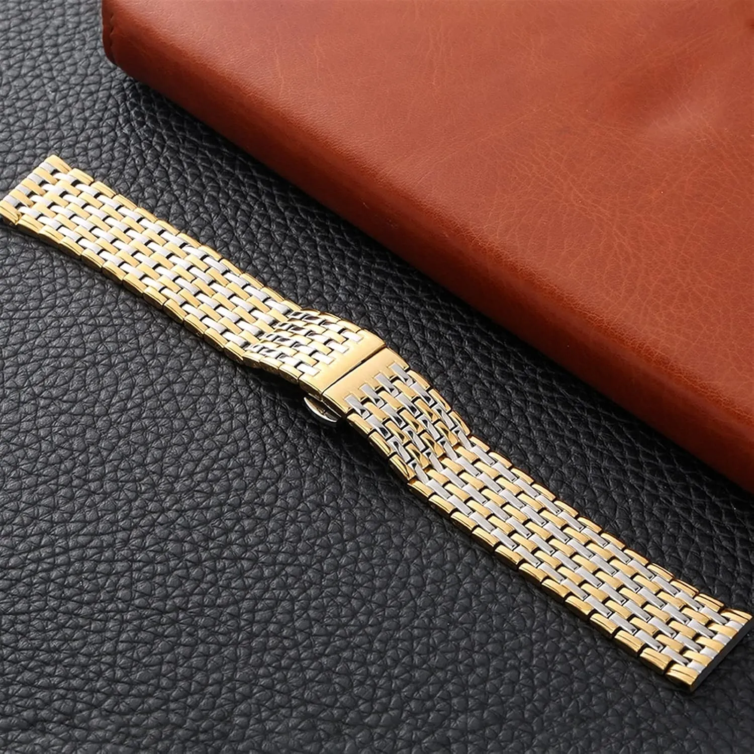 Replacement Butterfly Clasp Gold Bracelet Wristband Accessories Watch Strap Metal Stainless Steel Strap resent activist 20mm 22mm 