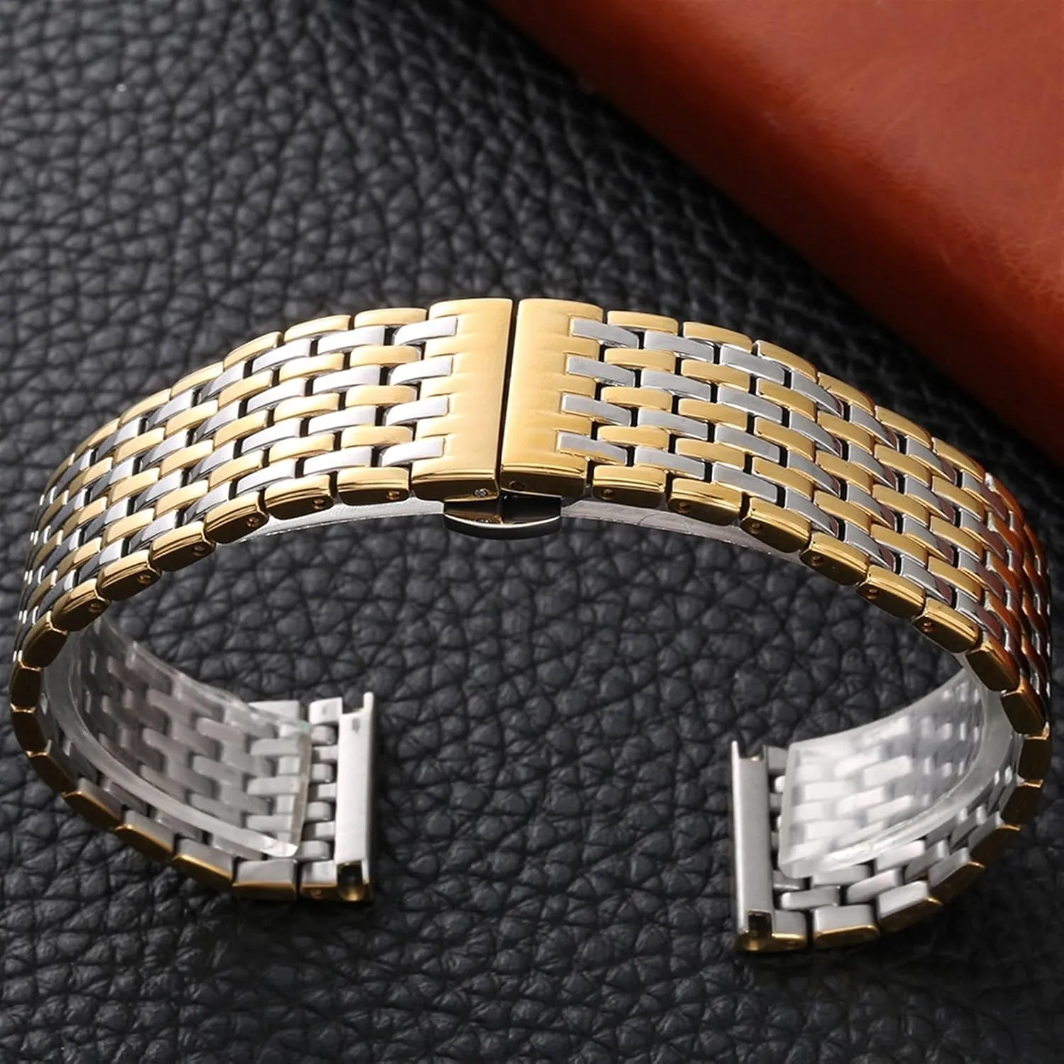 Replacement Butterfly Clasp Gold Bracelet Wristband Accessories Watch Strap Metal Stainless Steel Strap resent activist 20mm 22mm 