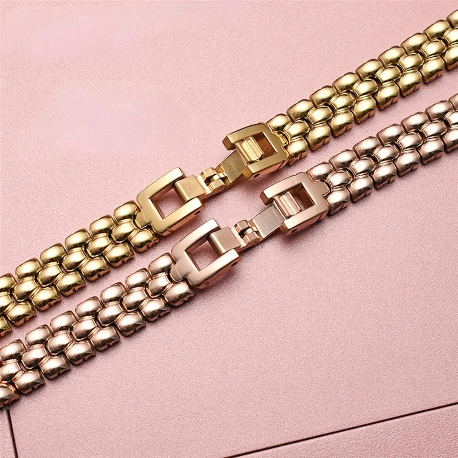 Replacement senior vigilance landsman minor strap 6 8 10 12 14mm Small size dial lady fashion watch chain Stainless steel watchband silver Rose gold bracelet 
