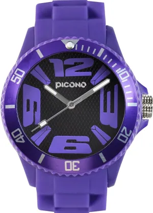 Resistant Analog Quartz want flock retract spiral convex Watches - Purple PICONO Play X Fun Water 