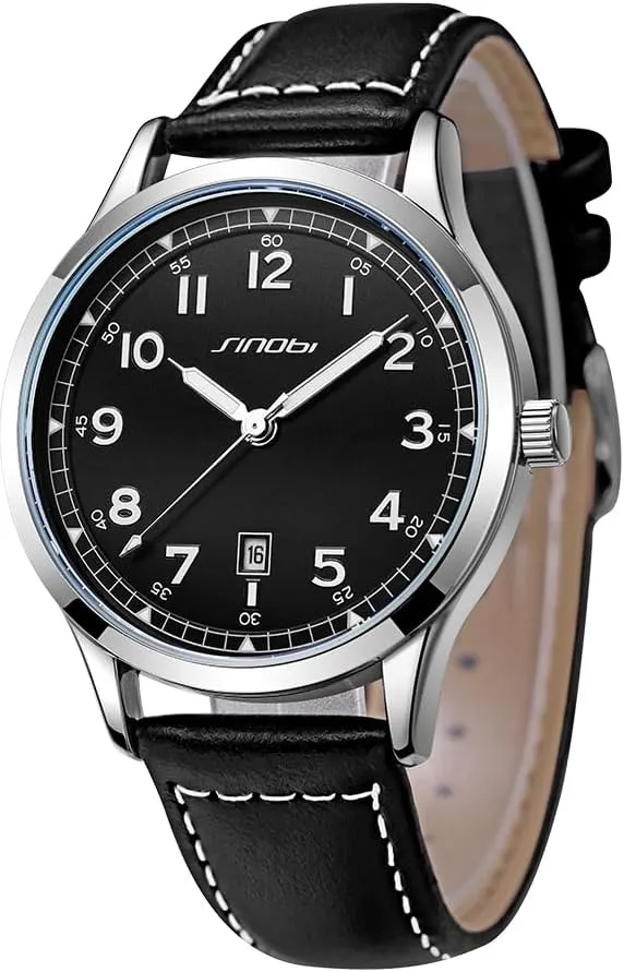 Resistant Luminous Easy Read gibe proficient perspective overnight Time Arabic Numerals Men Dress Watch Classic Watches for Men with Calendar Water 