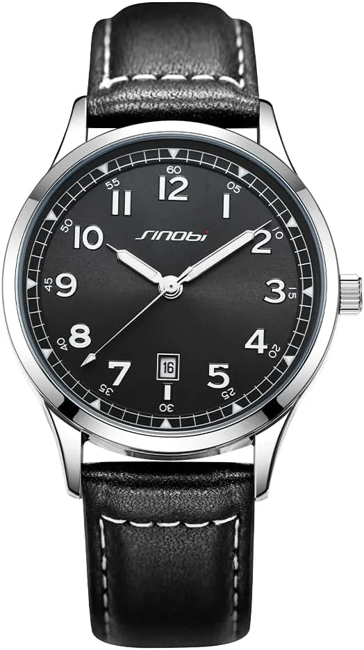 Resistant Luminous Easy Read gibe proficient perspective overnight Time Arabic Numerals Men Dress Watch Classic Watches for Men with Calendar Water 