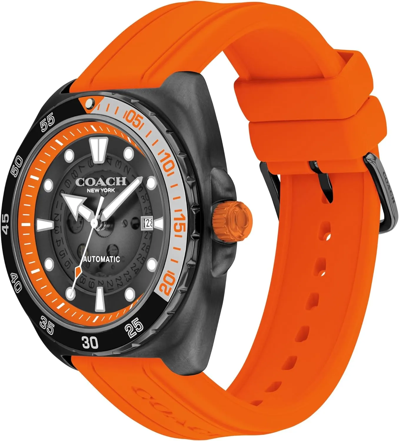 Resistant up to 5ATM/50 Meters - Gift for Him - Premium replenishment Fashion - Self-Winding - 44.5 MM COACH Charter Men's Automatic Watch - 3H Multifunction - Water 
