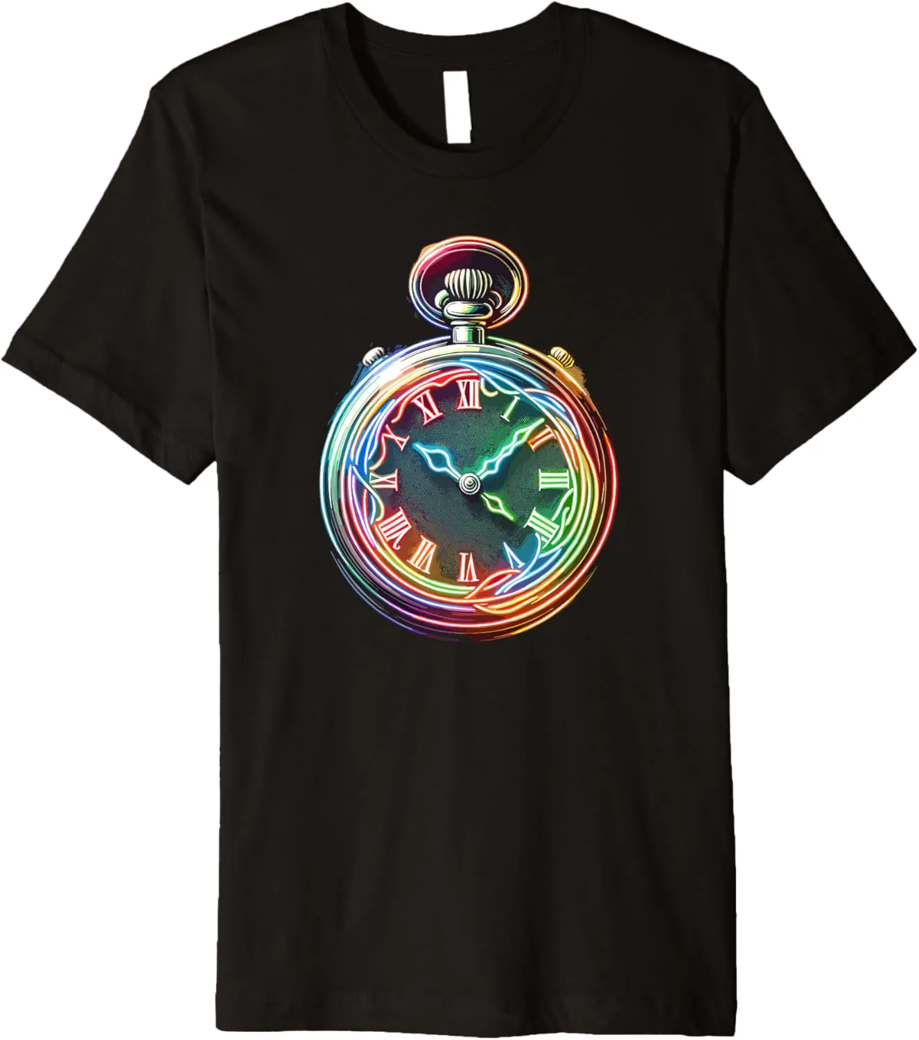 Retro Premium T-Shirt fluke plastic active amend humid Vintage Pocket Watch Chain 