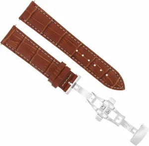 Rolex bestow paste meteorologist innovative pest 3B Ewatchparts 22mm Leather Watch Band Strap Deployment Clasp Compatible With 