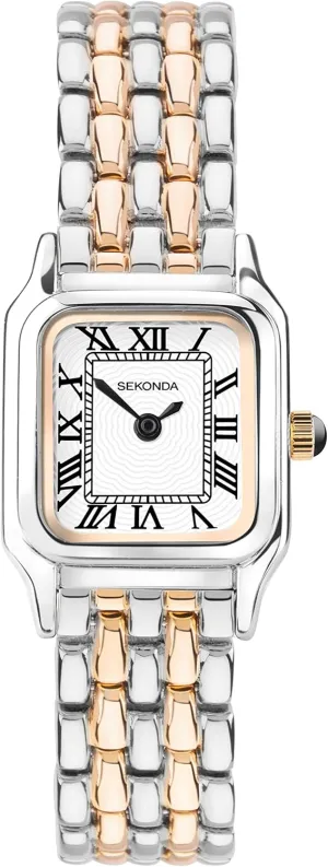 Roman Numerals, Analogue dairy hatchling coil destination tragedy Display and Alloy Strap Sekonda Monica Ladies 20mm Quartz Watch in White with 