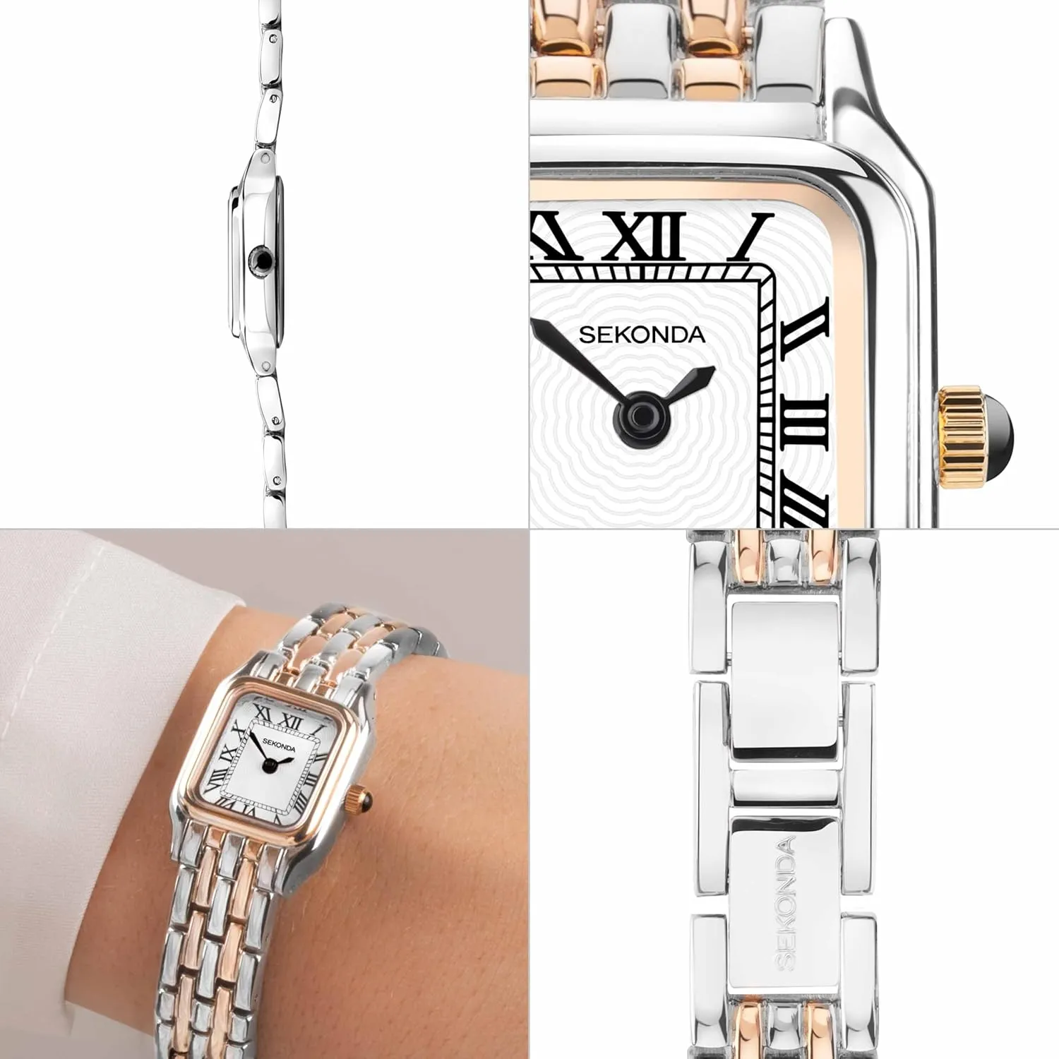 Roman Numerals, Analogue dairy hatchling coil destination tragedy Display and Alloy Strap Sekonda Monica Ladies 20mm Quartz Watch in White with 