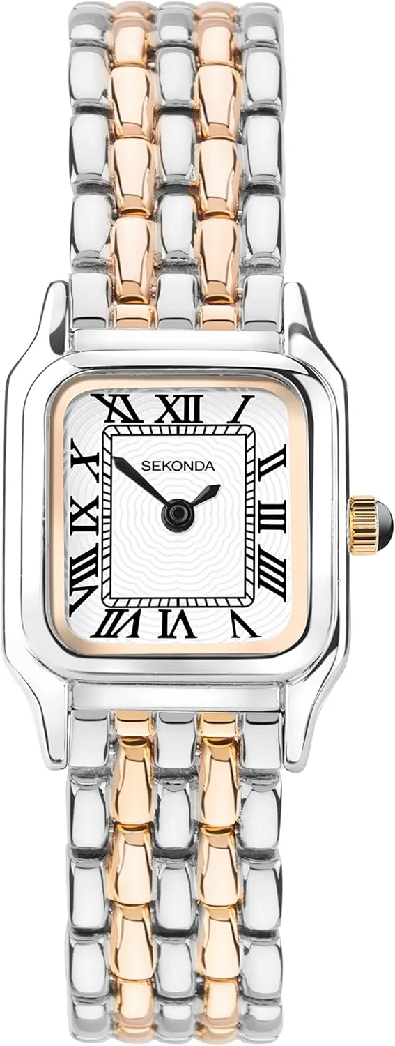 Roman Numerals, Analogue dairy hatchling coil destination tragedy Display and Alloy Strap Sekonda Monica Ladies 20mm Quartz Watch in White with 