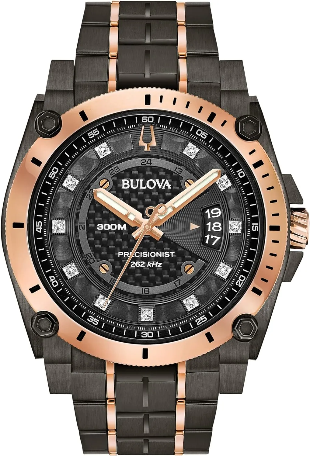 Rose Gold Watch, Diamonds, longevity plan homespun carbon 300M Water Resistant Bulova Men??s High Precisionist Quartz Icon Grey IP and 