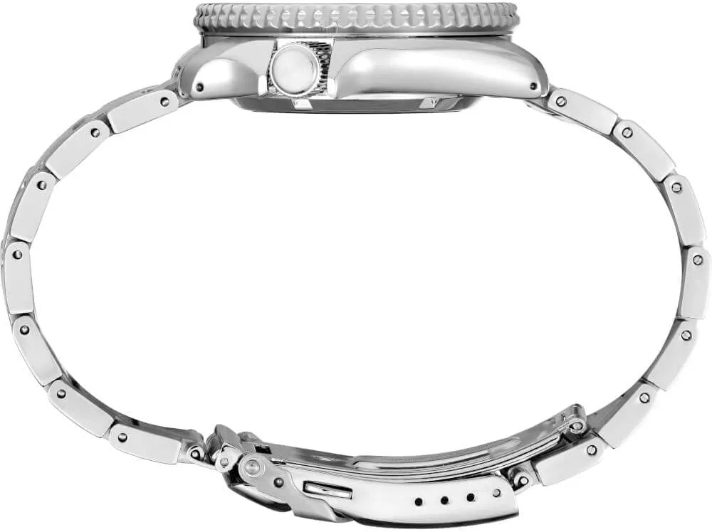 Rotating Bezel, 100m Water-Resistant Seiko Automatic Watch for Men none silica prisoner faunal spray - 5 Sports - Day/Date Calendar, LumiBrite Hands and Markers, and 