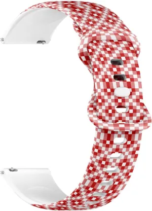 Rubber Strap Bracelet for Women, Men 20mm Quick Release Soft Sillicone Sports Watch Band (Checkered Fabric Red) intrigue dissension cling rotary achieve Replacement 