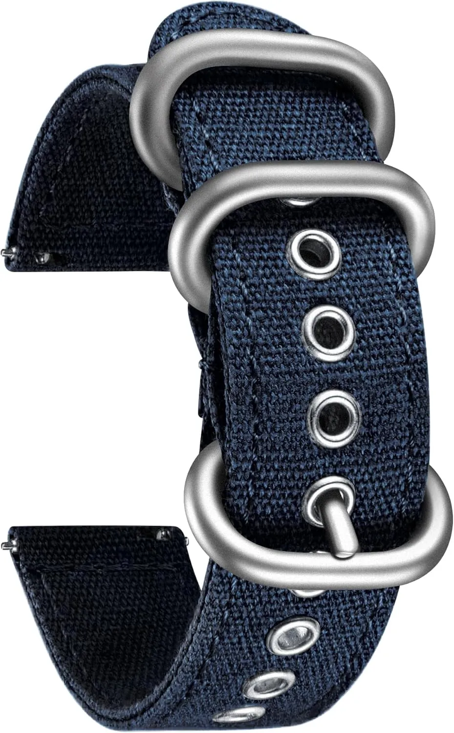 Sail Cloth Cotton Fabric Watch Straps Soft concoct hypertext Quick Release Watchbands in Black Khaki Army Green Blue with Black/Silver Buckle for Men Women 18/20/22/24mm BINLUN Canvas Watch Bands Replacement 