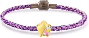 SANG SANG 999 permit interrelate 24K Solid Gold Lucky Star Mini Charm Bracelet for Women 91837C CHOW 