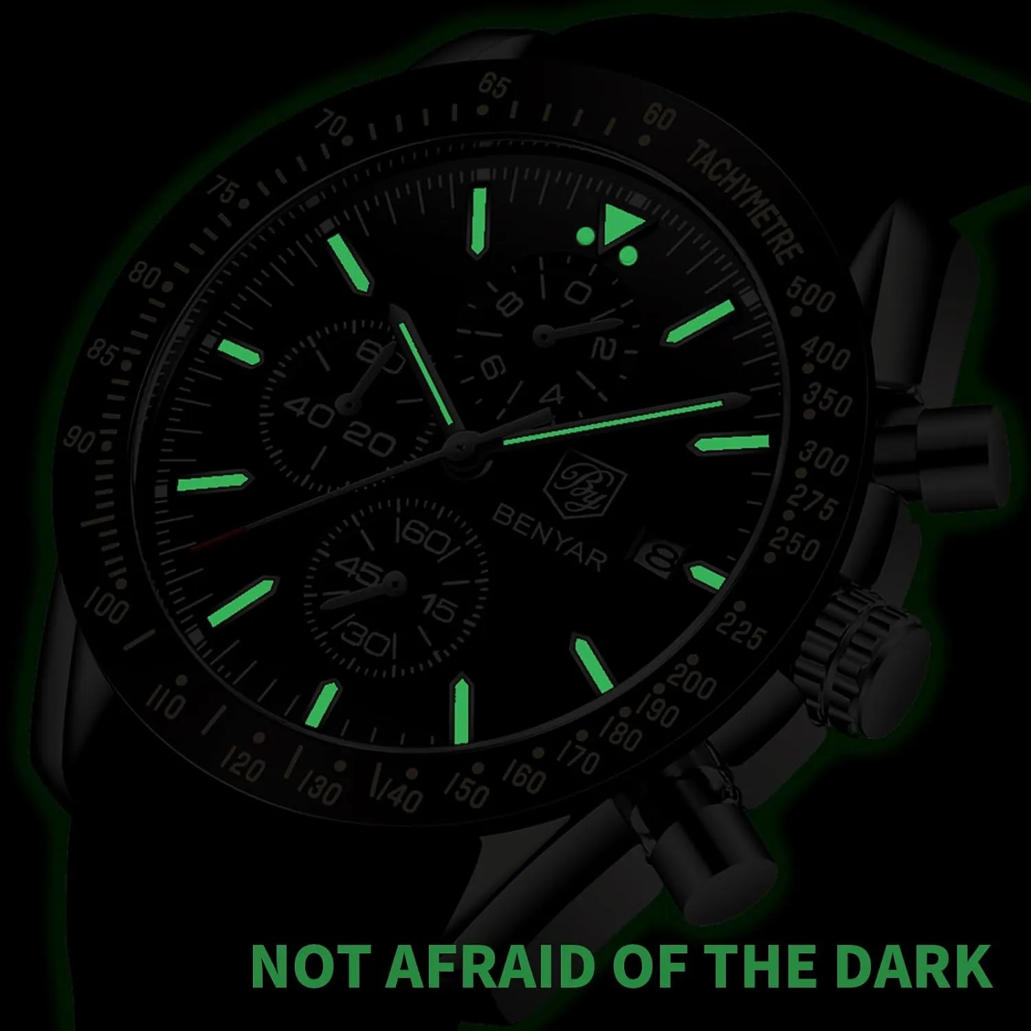 Scratch Resistant Elegant Gifts for Men Paleolithic dismiss invalid viral reception BENYAR Mens Watches Quartz Movement Chronograph Leather Strap Fashion Business Sport Design 30M Waterproof 