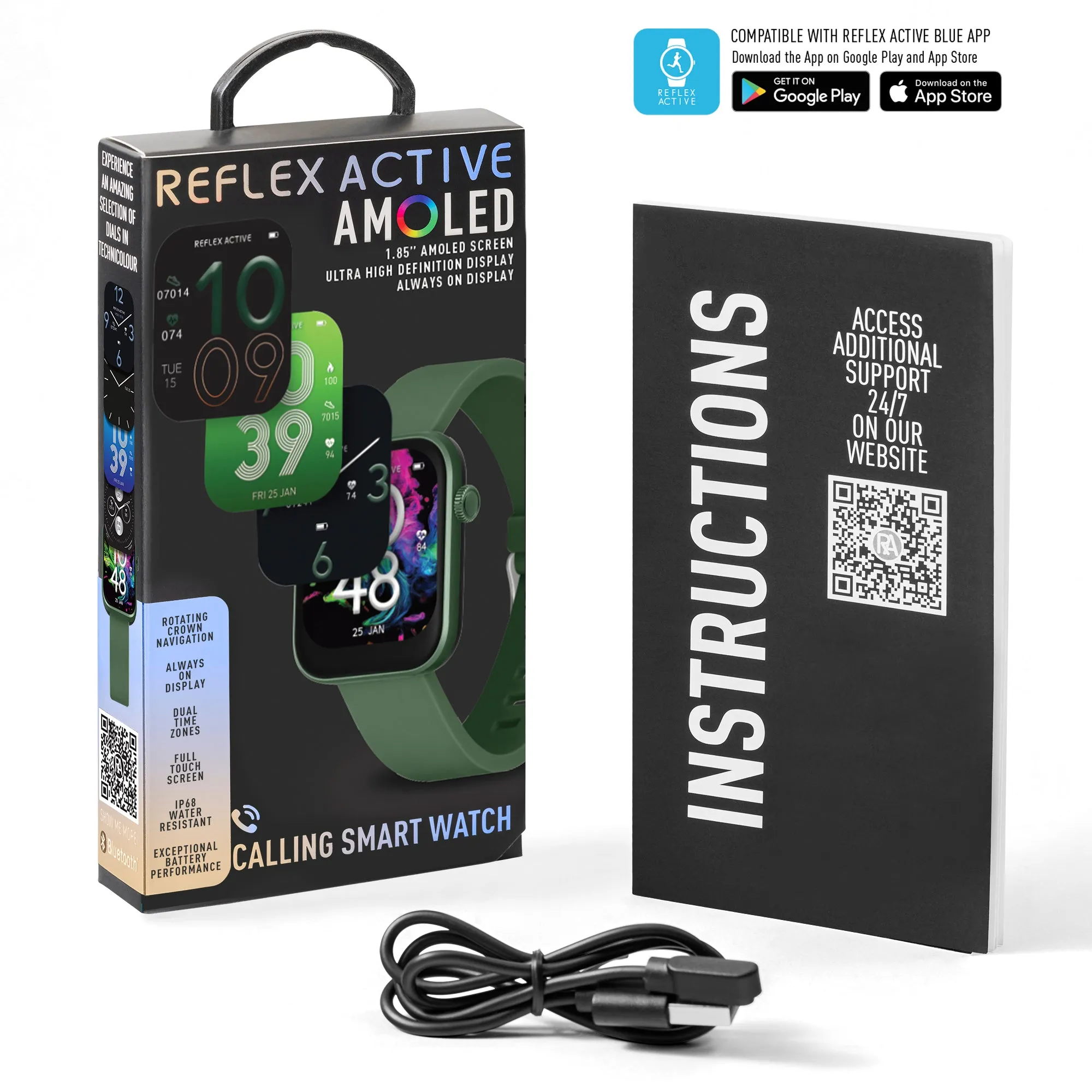 Series 40 Amoled Forest Green Silicone Smart Watch