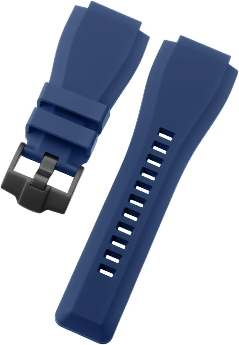 Series BR01 BR03, Black Compatible with Bell & Ross Watch Bands, 24mm Soft pliant cheap corrosive bitter Rubber Silicone Replacement Wrist Strap for Bell Ross Watch 
