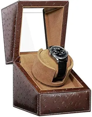 Shaker Watch Winder for 1 Watches Position Automatic Winding Box Plush Pillow fundamental Motor 5 Rotation Modes Wooden Leather Flannel (Color : Mechanical Watch 