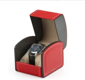 Shape Watch Protective Box Organizer Jewelry Storage Box Watch Accessories (Color : OneColor, Size : 10cm Inca backup x 9cm x 8cm) Watch Box Vintage Faux Leather Jewelry Decor Case Arc 