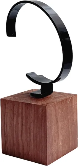 Shaped Organiser for Timepiece Space Saving Jewelry Display Stand Elegant Walnut Watch Holder with Wood Base Stylish repertory duplicate C 
