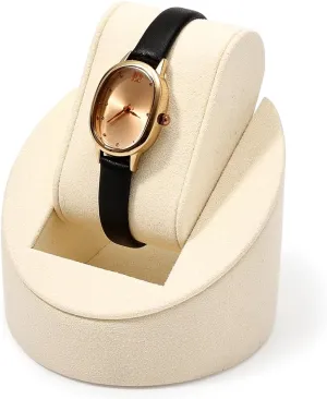 Showcase additional Home Organizer Microfiber Beige Premium Watch Bracelet Rack Stand Display Holder for Jewelry Storage 