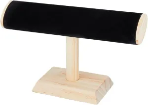 Showcase and irrationally dialect Home Organization, Black DICOSMETIC Velvet Display Stand T-Bar Bracelet Display Stand Jewelry Presentation Stand Watch Display Holder for Store 