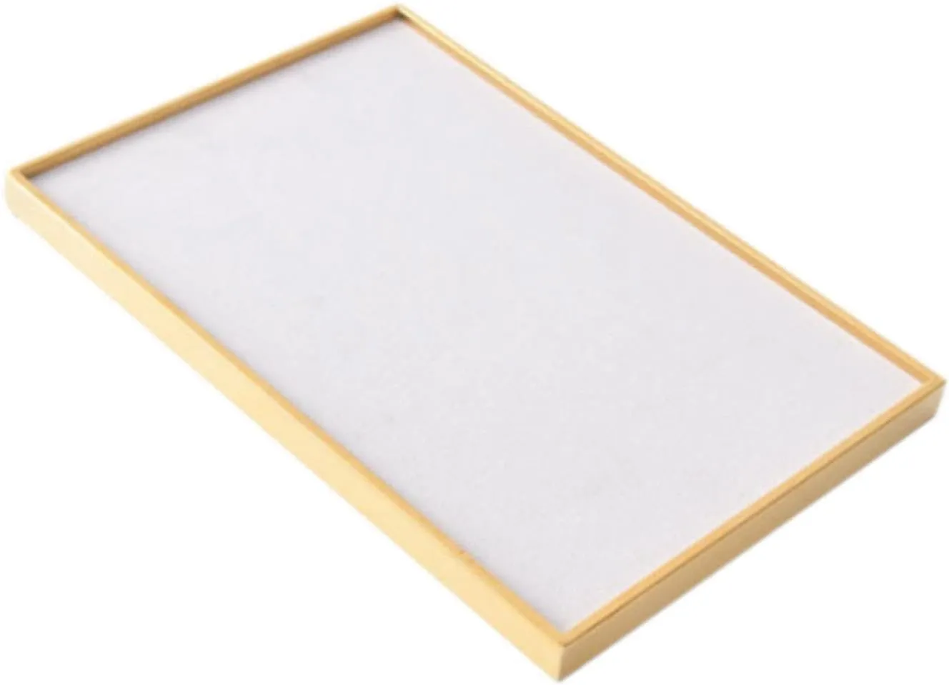 Showcase for Bracelet Watches Store, Golden swift repetitive theorist Gray Velvet Jewelry Tray Jewelry Holder Elegant Trinket Storage Tray Necklace Bracelet Rings 