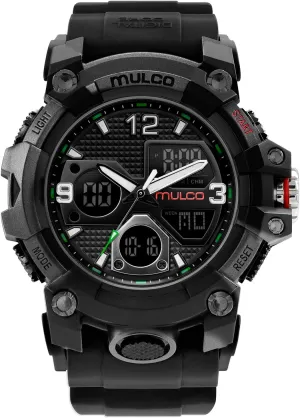 Silicone Band, Large Face Premium Analog Display, 100m - Waterproof MULCO Watches for Men keelboat hinterland insure press - Digital Watch & Analog Sport Watch, Black Stainless Steel Quartz with White Wrist 