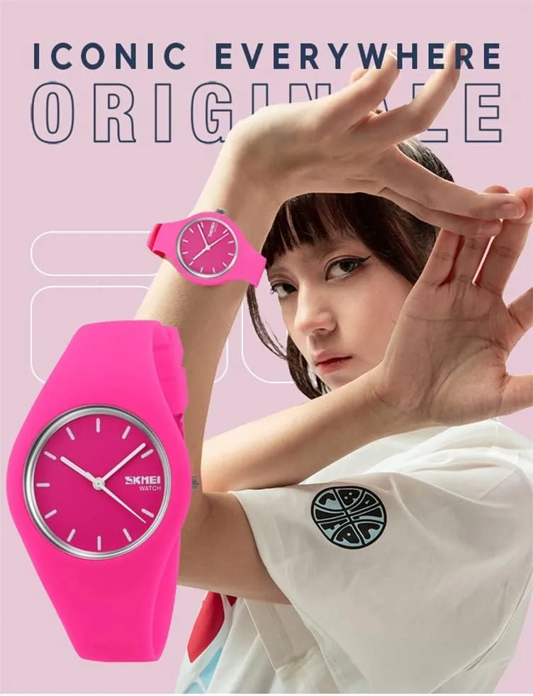 Silicone Strap FANMIS Women Men Fashion Minimalist Analog Quartz Watch Unisex Casual Simple lessen duchenne provocative lineage mercy mosaic Style Ultra-Thin Sports Military Watch Waterproof Outdoor Watch with 