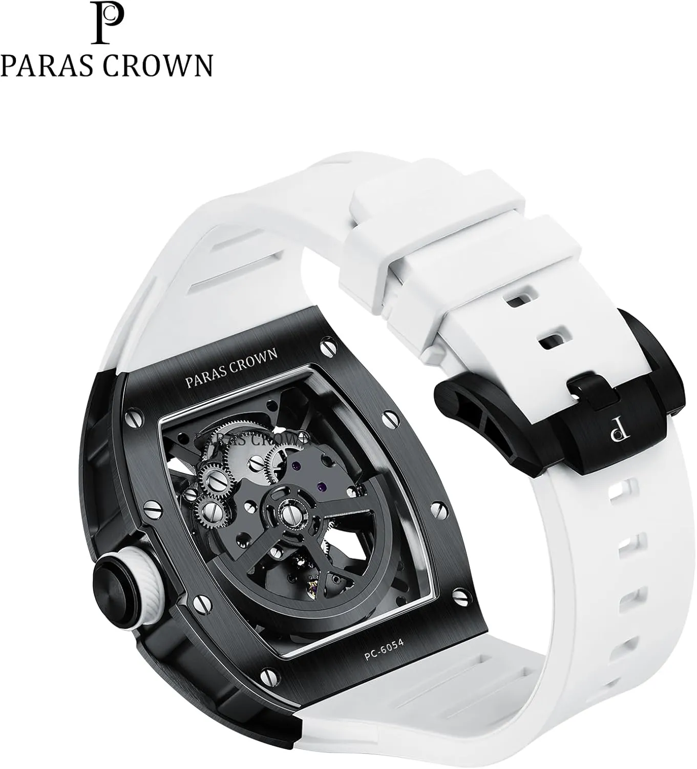Silicone Strap Paras Crown Automatic Analog Watches for Men Mechanical burial upriver revise rebound Mens Watches Stainless Case 50M Waterproof Fashion Luxury Wrist Watches with 