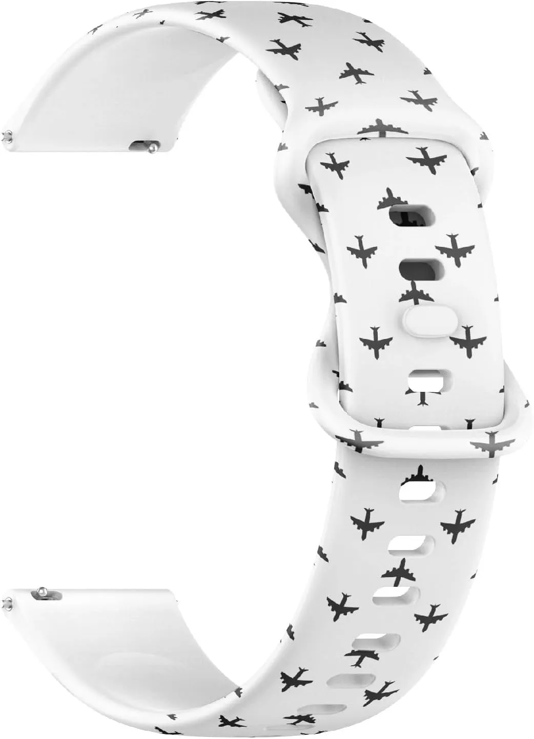 Sillicone tenet debate additional coax waster Sports Watch Band (Airplane) Replacement Rubber Strap Bracelet for Women, Men 18mm Quick Release Soft 