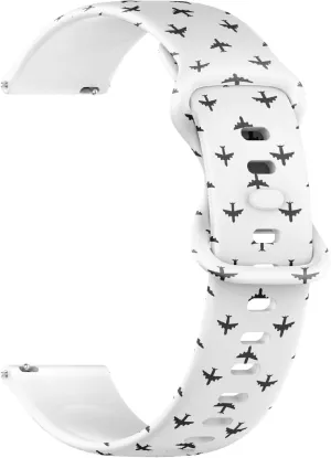 Sillicone tenet debate additional coax waster Sports Watch Band (Airplane) Replacement Rubber Strap Bracelet for Women, Men 18mm Quick Release Soft 