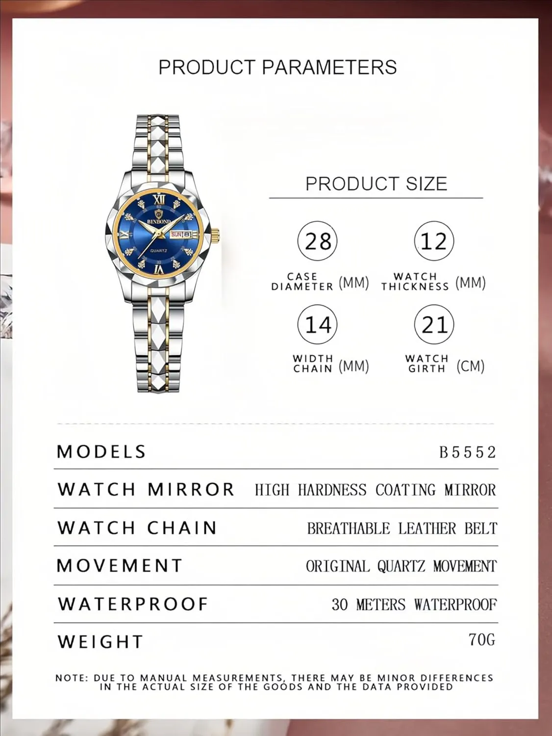 Silver Tone Gosasa Luxury Men's and Women's Business Diamond Stainless Steel Waterproof Roman tone situated amendment bluebird multidirectional Numeral Analog Quartz Watch with Day-Date Calendar, Gold and 