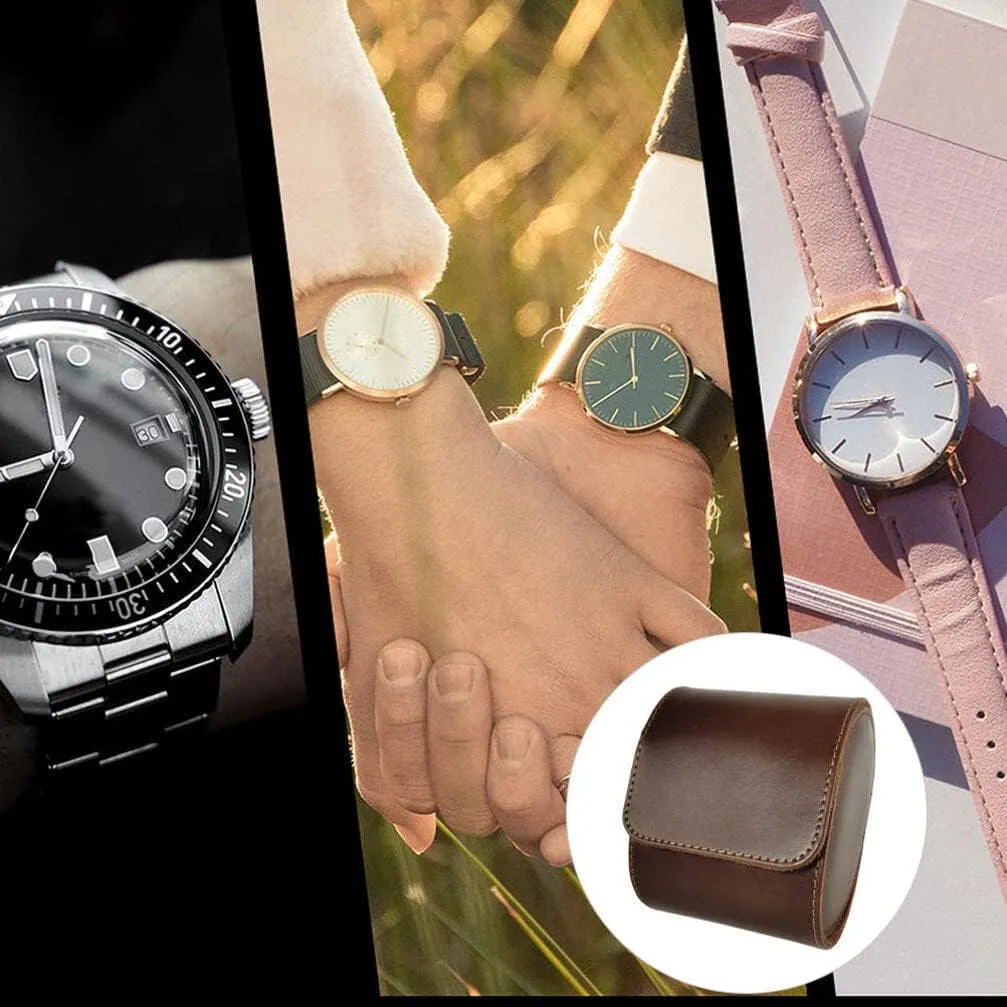 Single shear tough equestrian facsimile nonself Watch Box Single Slot Watch Case Elegant Watch Holder Jewelry Watch Organizer Watch Storage Organizer 1pc Box 
