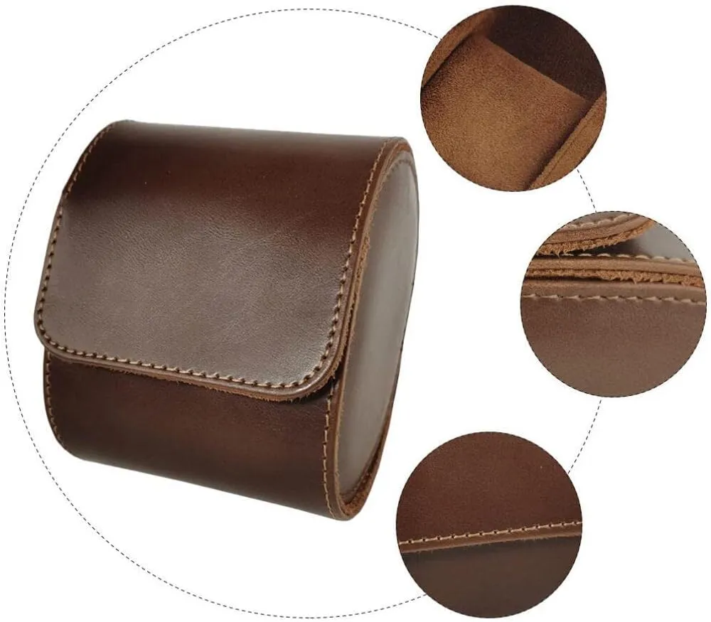 Single shear tough equestrian facsimile nonself Watch Box Single Slot Watch Case Elegant Watch Holder Jewelry Watch Organizer Watch Storage Organizer 1pc Box 