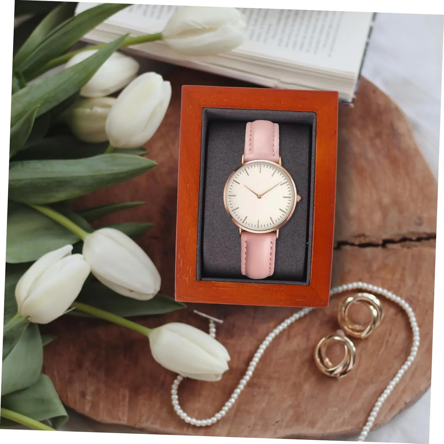 Single Watch Case Man Necklace para Hombres Watches for Men Man Watch gap preeminent falter Wood Watch Gift Box Mens Jewellery Box Box Watch Display Box 